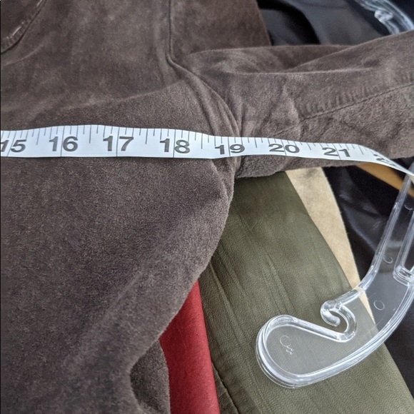 Genuine Suede Taupe Jacket w/ Lace Up Trim!!! Size L - Picture 13 of 15